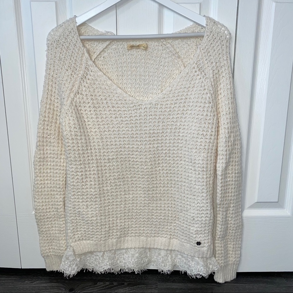 Hollister Sweater with Lace Detail